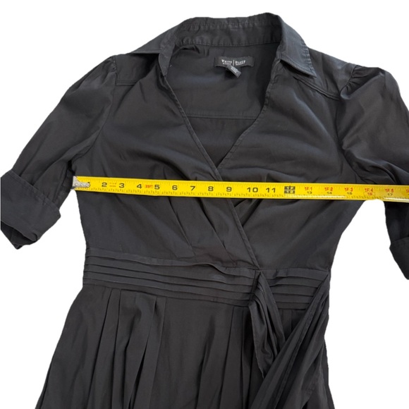 White House Black Market Black Wrap Dress Size 2 - Picture 6 of 11